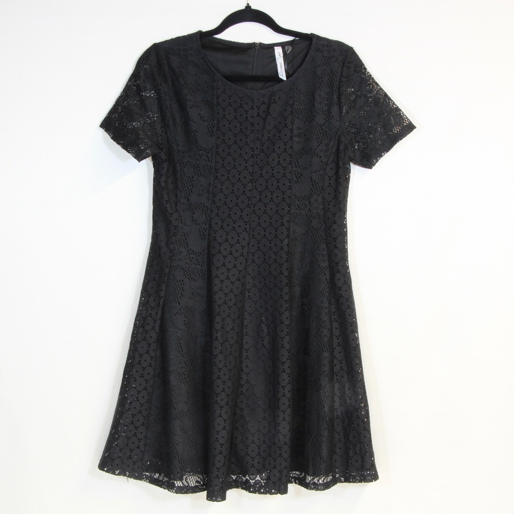 NY Collection  Black Lace Mini Dress Women's NWT
